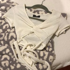 urban outfitters wrap around tie shirt